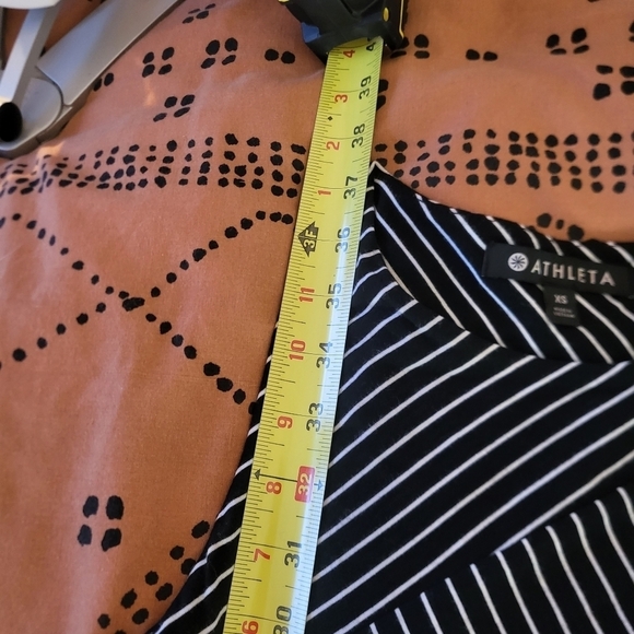 VGUC Athleta Santorini High Neck Mix Stripe Dress, Black Xmall - Picture 9 of 9